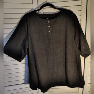 Women's Textured Linen Cotton Top